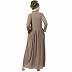 Collared Formal abaya- Beige color